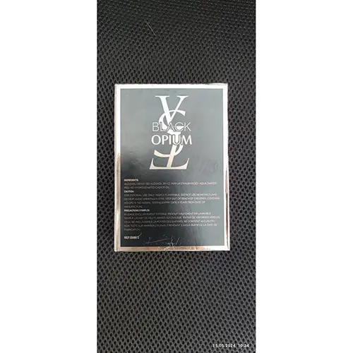 Foto dell’avviso ufficiale: BLACK OPIUM Profumo — rischio: Rischio chimico (A12/02528/24)