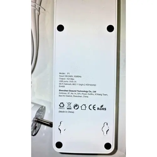 Foto dell’avviso ufficiale: GOSUND Wi-Fi Smart Power Strip Piombo di estensione — rischio: Scossa elettrica