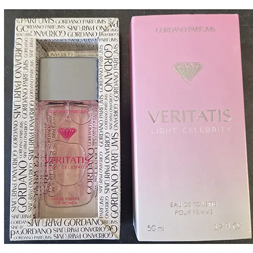 Foto aus der offiziellen Meldung: GORDANO PARFUMS VERITATIS LIGHT CELEBRITY 65 Eau de Toilette — Risiko: Chemikalie