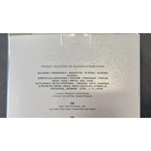 Foto dell’avviso ufficiale: LUXURE PARFUMES I miss You, GROVING GARDEN Profumo — rischio: Rischio chimico