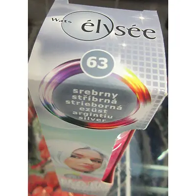 Foto aus der offiziellen Meldung: Wats élysée HAIR COLOR MOUSSE COOL COLORS! Haarfärbemousse — Risiko: Chemikalie (A12/02501/24)