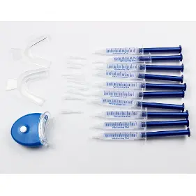 Foto aus der offiziellen Meldung: Aluminium foil teeth whitening kit gel Zahnaufhellungsset — Risiko: Chemikalie
