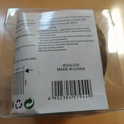 Photo de l’avis officiel: 200 LED Light Chaîne d'éclairage — risque: Choc électrique