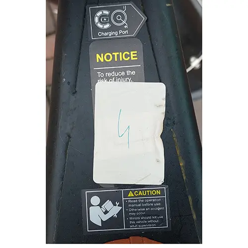 Photo de l’avis officiel: Ouxi Fatbike Vélo électrique — risque: Blessures