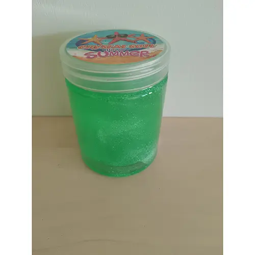 Photo de l’avis officiel: Crystal Sojl Hello Summer Slime de jouet — risque: Risque chimique (A12/02601/24)