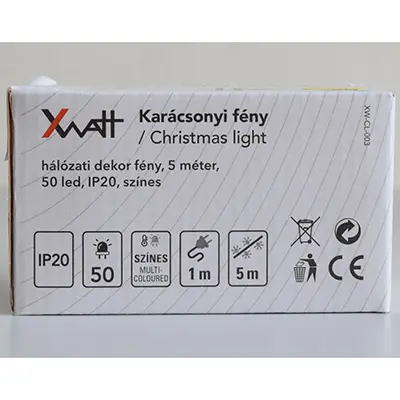 Photo de l’avis officiel: XWATT Karácsonyi fény / Christmas light Chaîne d'éclairage — risque: Choc électrique (A12/02594/24)