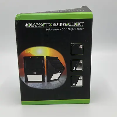 Foto uit de officiële melding: Solar motion sensor light Zonnecellamp — risico: Milieu