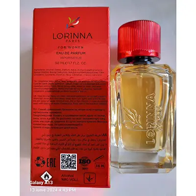 Photo de l’avis officiel: LORINNA PARIS 254 GIRL OF THE SUN Parfum — risque: Risque chimique