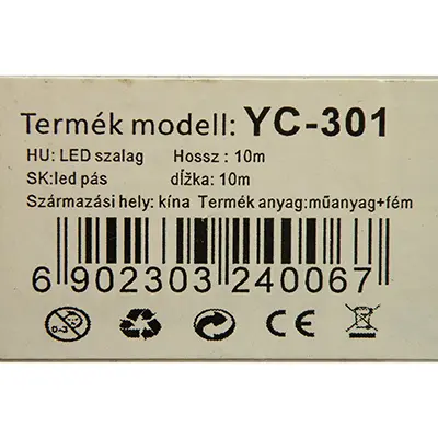 Photo de l’avis officiel: 10M DOUBLE SIDE COLORFUL LED HIGH LIGHT Chaîne d'éclairage — risque: Choc électrique