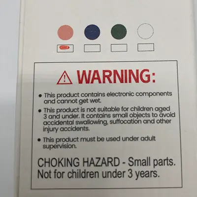 Photo from the official notice: TOPK Mini Handheld Fan — environment risk