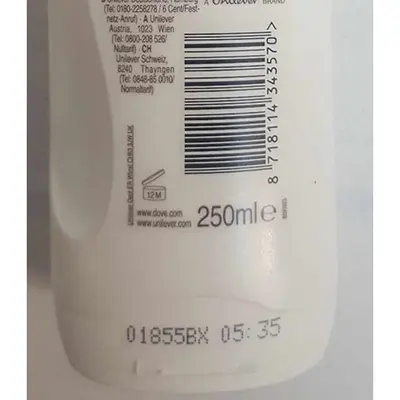 Photo de l’avis officiel: Dove Visible Effects Lotion pour le corps — risque: Risque chimique