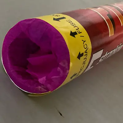 Photo from the official notice: JORGE Fireworks Fireblast — burns & damage to sight risk