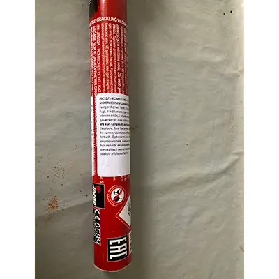 Photo from the official notice: JORGE Fireworks Fireblast — burns & damage to sight risk