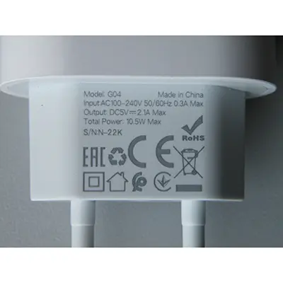 Photo de l’avis officiel: YOOUP SINGLE PORT CHARGER Chargeur USB — risque: Choc électrique