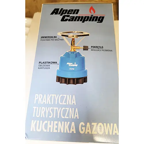 Photo de l’avis officiel: Alpen Camping Kuchenka Turystyczna Poêle à gaz portable — risque: Asphyxie