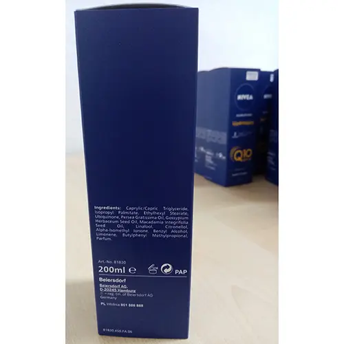 Foto do aviso oficial: Nivea Q10 Plus olejek do ciała ujędrniający Óleo corporal — risco: Químico