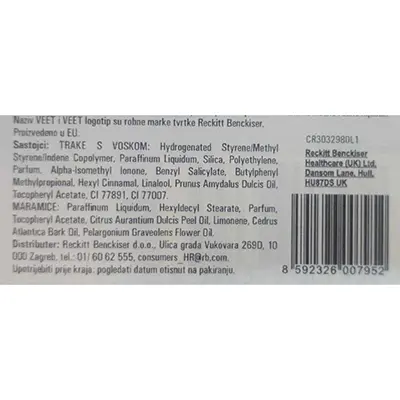 Foto dell’avviso ufficiale: Veet Easy-Gel voskové pásiky Strisce di cera depilatoria — rischio: Rischio chimico