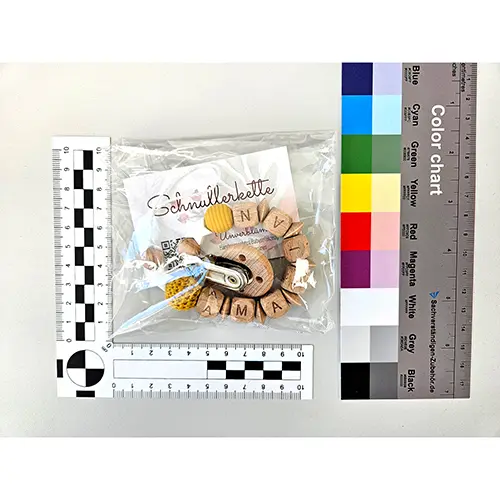 Photo de l’avis officiel: Unverblümtes Schnullerkette mit Namen "Stern" Porte-sucette — risque: Etranglement