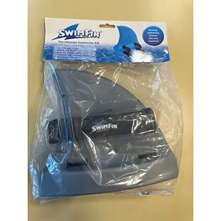 Foto aus der offiziellen Meldung: SwimFin SwimFin Haifischflosse (graue Version) Schwimmhilfe — Risiko: Ertrinken
