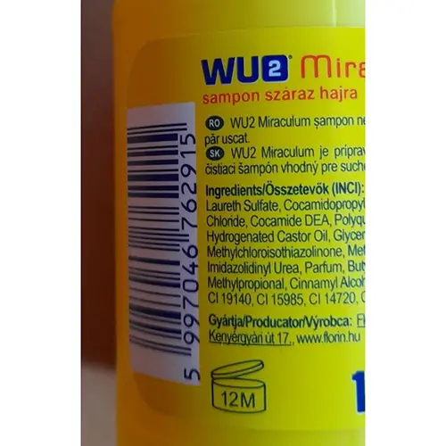 Photo de l’avis officiel: WU2 Shampoo — risque: Risque chimique