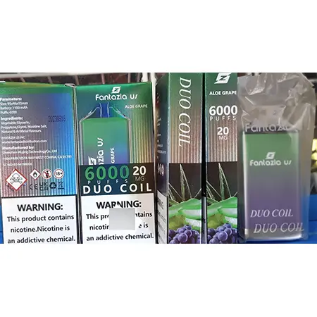 Photo de l’avis officiel: Fantazia us Cigarette électronique jetable — risque: Risque chimique