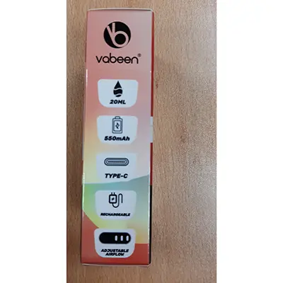 Photo de l’avis officiel: Vabeen FLEX AIR MAX Cigarette électronique jetable — risque: Risque chimique