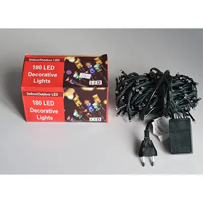 Photo de l’avis officiel: 180 LED Decorative Lights Chaîne d'éclairage — risque: Choc électrique