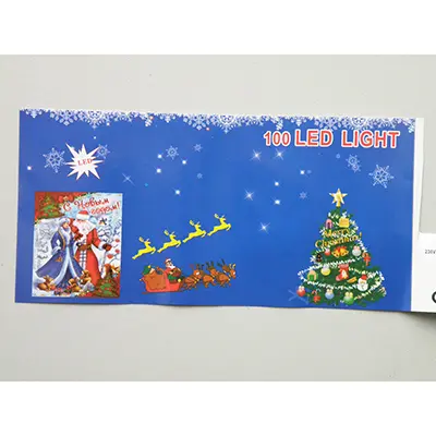 Photo de l’avis officiel: 100 LED LIGHT Chaîne d'éclairage — risque: Choc électrique