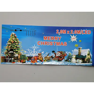Photo de l’avis officiel: Merry Christmas 2.0Mx2.0M/LED Chaîne d'éclairage — risque: Choc électrique