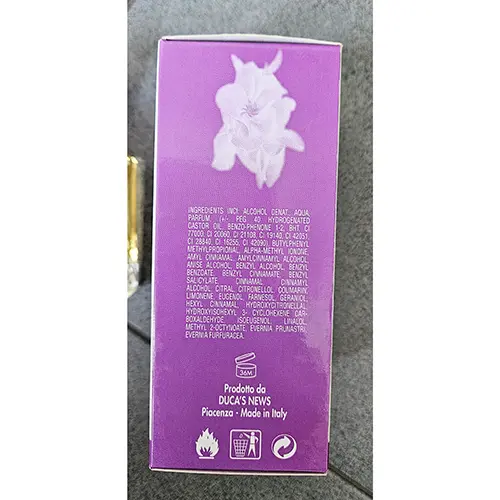 Photo de l’avis officiel: Magghy Passini Vanilla Parfum — risque: Risque chimique