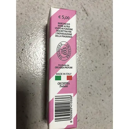 Foto dell’avviso ufficiale: Orchidea Profumi Zucchero a velo Eau de toilette — rischio: Rischio chimico