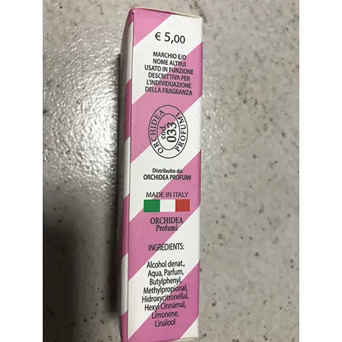 Foto dell’avviso ufficiale: Orchidea Profumi Zucchero a velo Eau de toilette — rischio: Rischio chimico