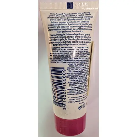 Foto dell’avviso ufficiale: RIMMEL London Fix &amp; Protect - Makeup Primer Primer per trucco — rischio: Rischio chimico