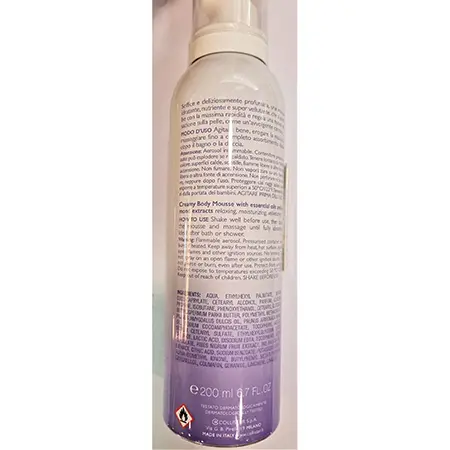 Photo de l’avis officiel: Collistar Mousse dell'Armonia Mousse pour le corps — risque: Risque chimique