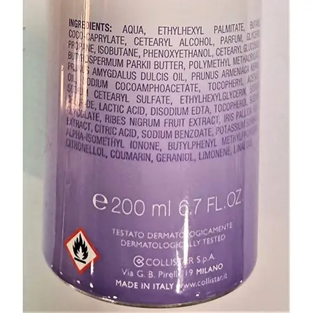 Photo de l’avis officiel: Collistar Mousse dell'Armonia Mousse pour le corps — risque: Risque chimique