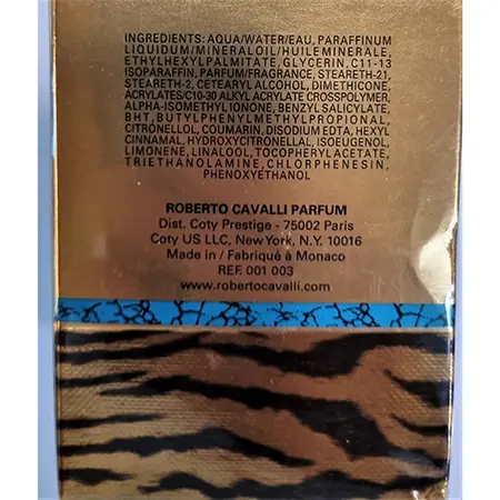 Photo de l’avis officiel: Roberto Cavalli Roberto Cavalli Lotion pour le corps — risque: Risque chimique