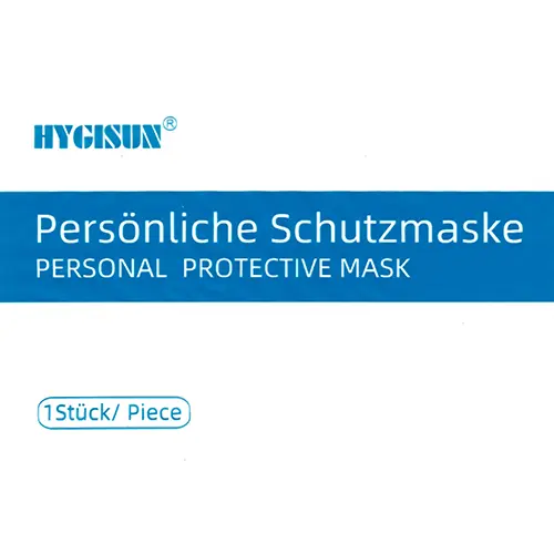 Foto aus der offiziellen Meldung: Hygisun Persönliche Schutzmaske Partikelfiltermaske — Risiko: Gesundheitsrisiken/Sonstige