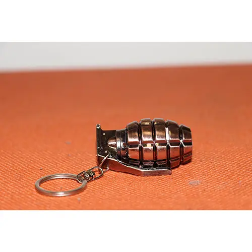 Foto aus der offiziellen Meldung: Laser pointer in the shape of a bomb Laserpointer — Risiko: Sehschaden
