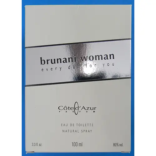 Photo de l’avis officiel: Cote D'Azur Brunani woman Eau de toilette — risque: Risque chimique