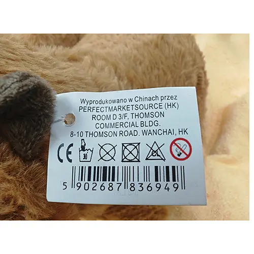 Photo from the official notice: to Tu Kupisz Taniej Maskotka pluszowa soft toy — choking risk