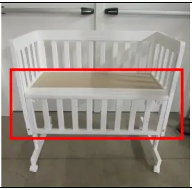 Photo from the official notice: TROLL nursery Loft Bedside Crib bedside sleeper — injuries risk