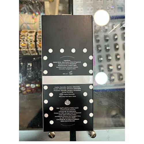 Photo de l’avis officiel: Real Time® &amp; Dots &amp; Things Black Dots &amp; Things Parfum — risque: Risque chimique