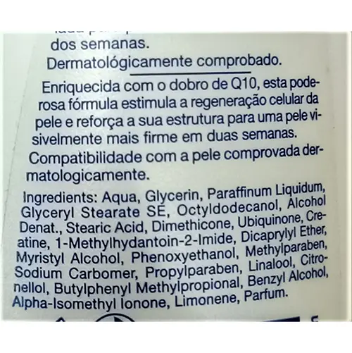 Photo de l’avis officiel: Nivea Reafirmante Lotion pour le corps — risque: Risque chimique