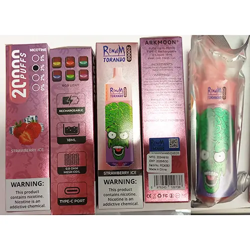 Photo de l’avis officiel: RENdM TORANDO 20000 Cigarette électronique jetable — risque: Risque chimique