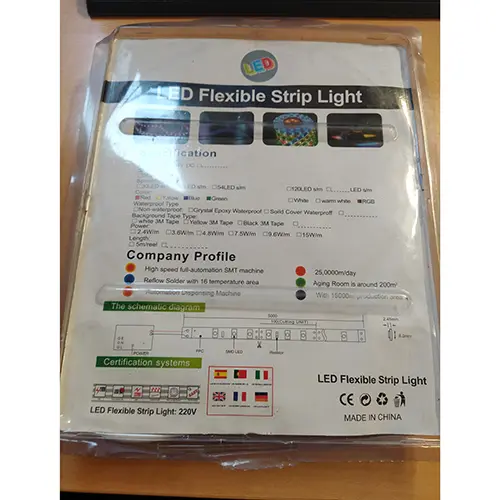Photo de l’avis officiel: JLH LED Flexible Strip Light Chaîne d'éclairage — risque: Choc électrique