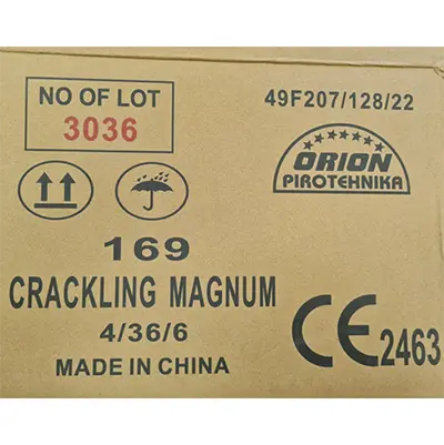 Photo de l’avis officiel: Orion pirotehnika Crackling Magnum / CG001 Feux d'artifice — risque: Blessures