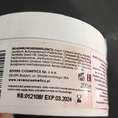 Foto dell’avviso ufficiale: Pure Essence Dermo Spa Peach body butter Crema per il corpo — rischio: Rischio chimico