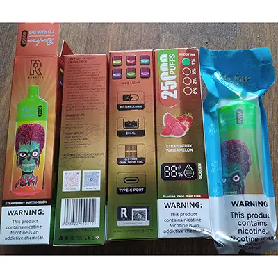 Photo de l’avis officiel: RUNFREE TORNADO 25000 Cigarette électronique jetable — risque: Risque chimique