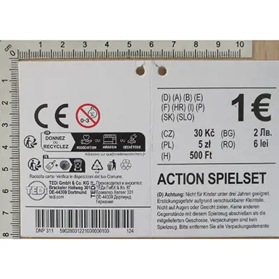Photo de l’avis officiel: Tedi ACTION SPIELSET Jeu de pistolets jouets — risque: Étouffement