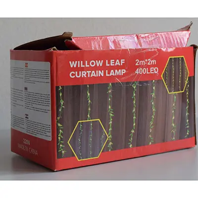 Photo from the official notice: Willow Leaf Curtain Lamp / FIRECRACKERS CURTAIN LAMP lighting chain — electric shock risk